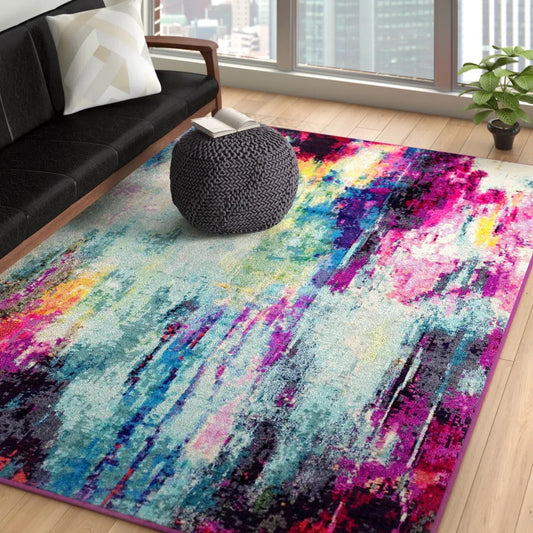 Hashimoto Washable Abstract Indoor Rug