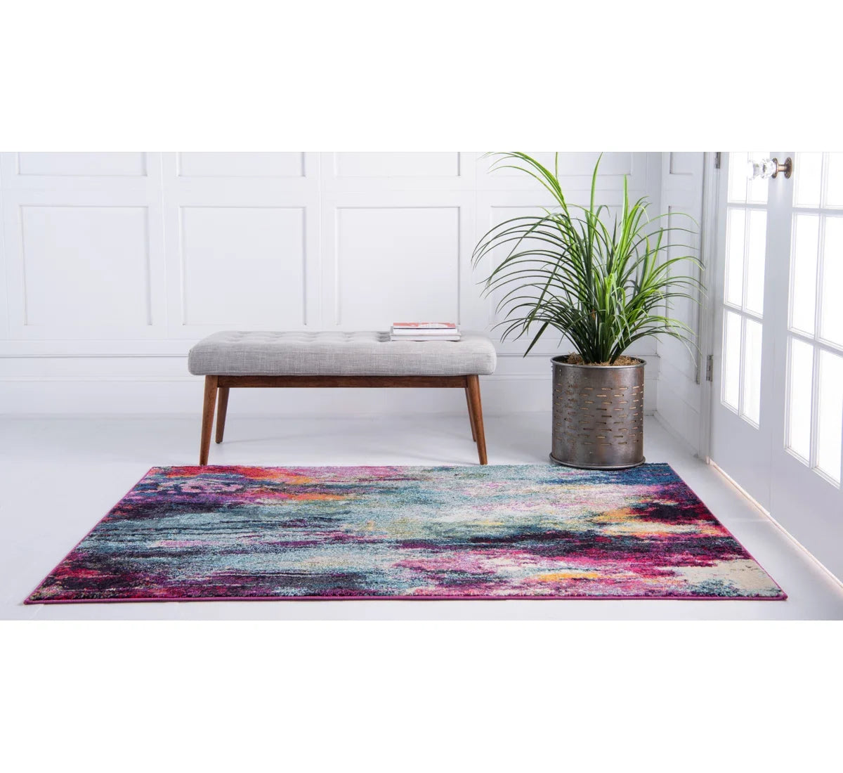 Hashimoto Washable Abstract Indoor Rug