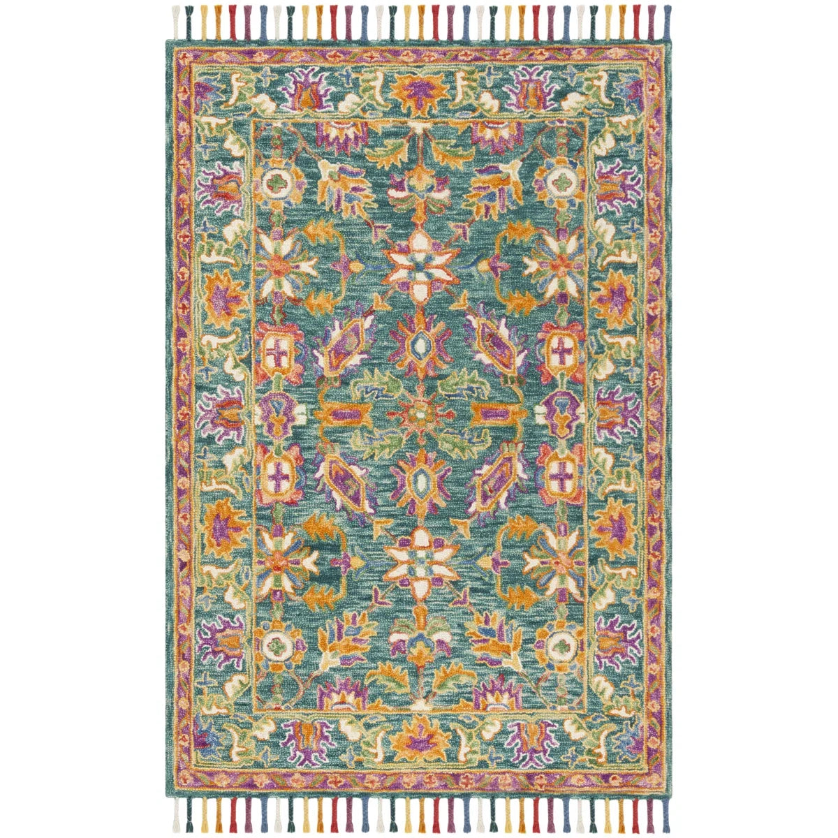 Vahakn Hand Tufted Wool Floral Rug